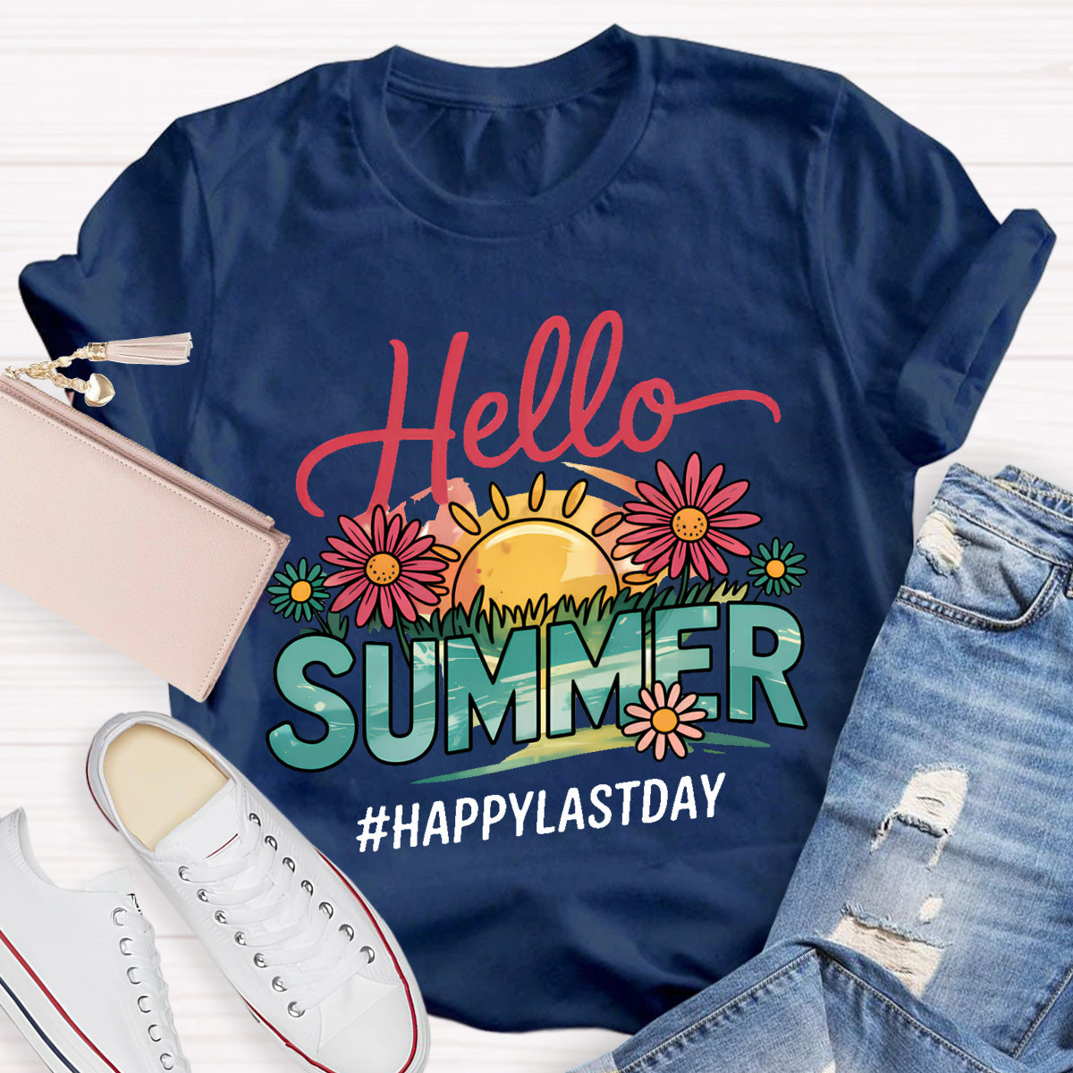 Hello Summer Happy Last Day Teacher T-Shirt