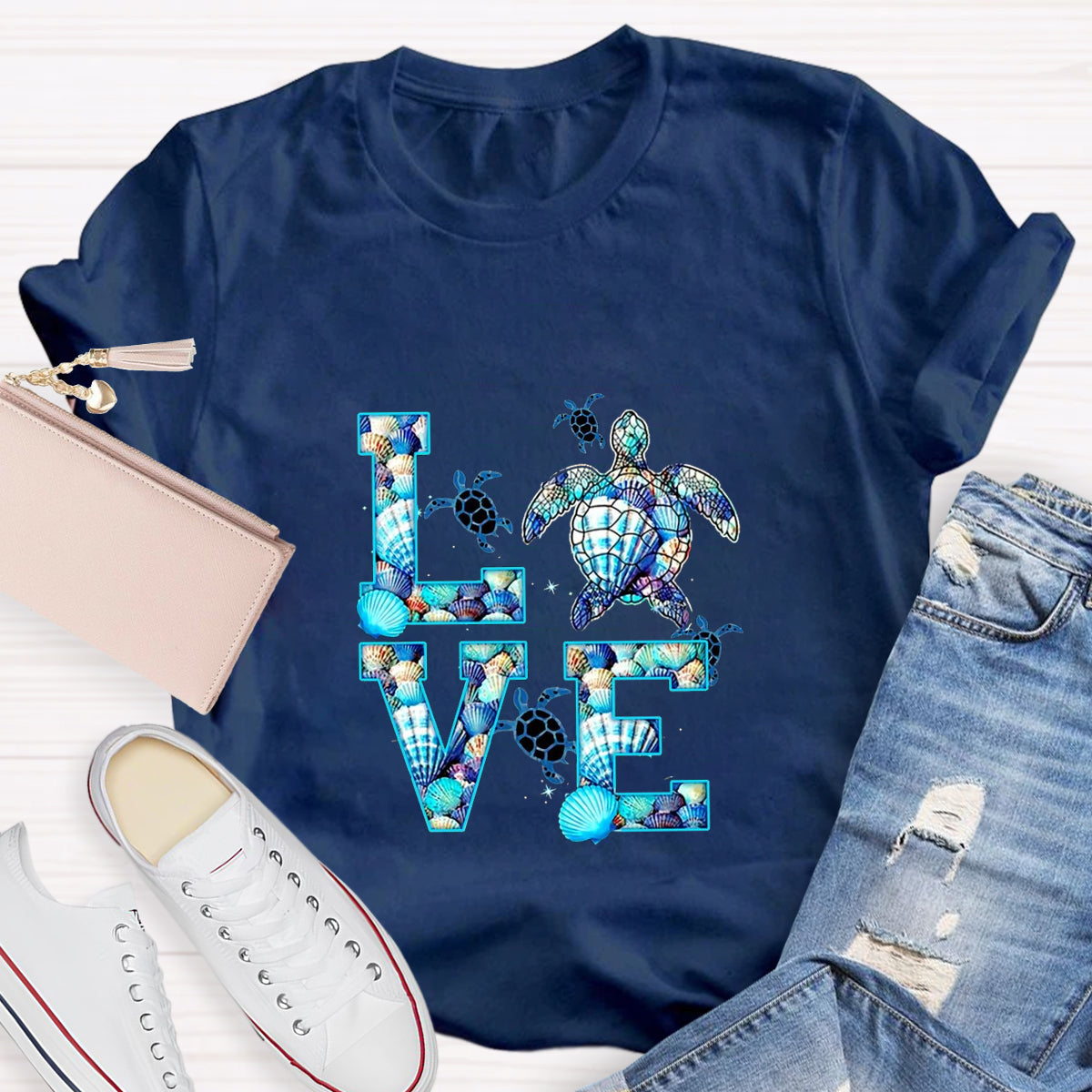 Blue Love For Sea TurtleT-Shirt