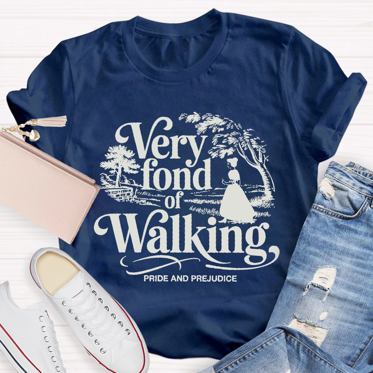 Very Fond Of Walking Teacher T-Shirt