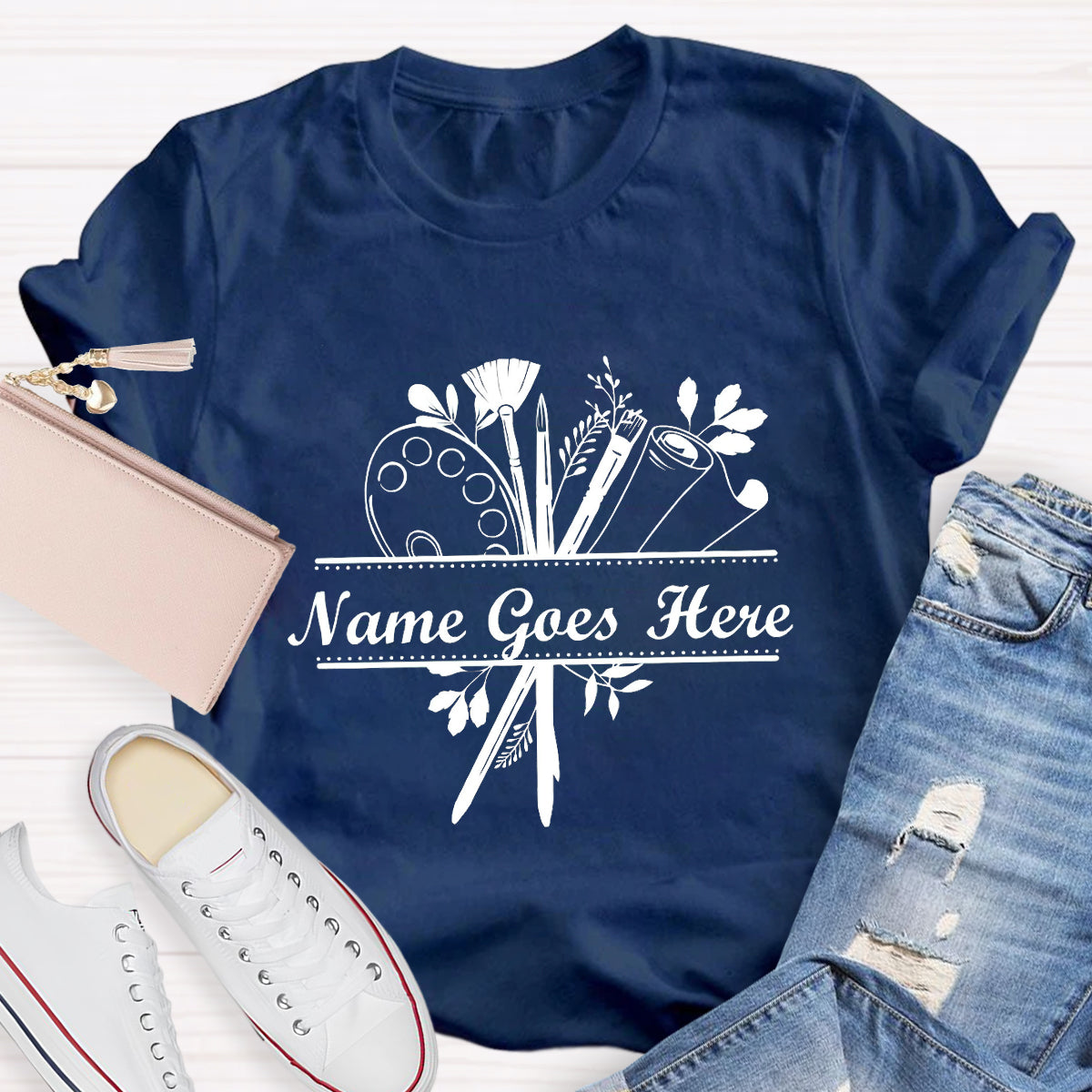 Personalized Art Teacher Name Goes Here T-Shirt