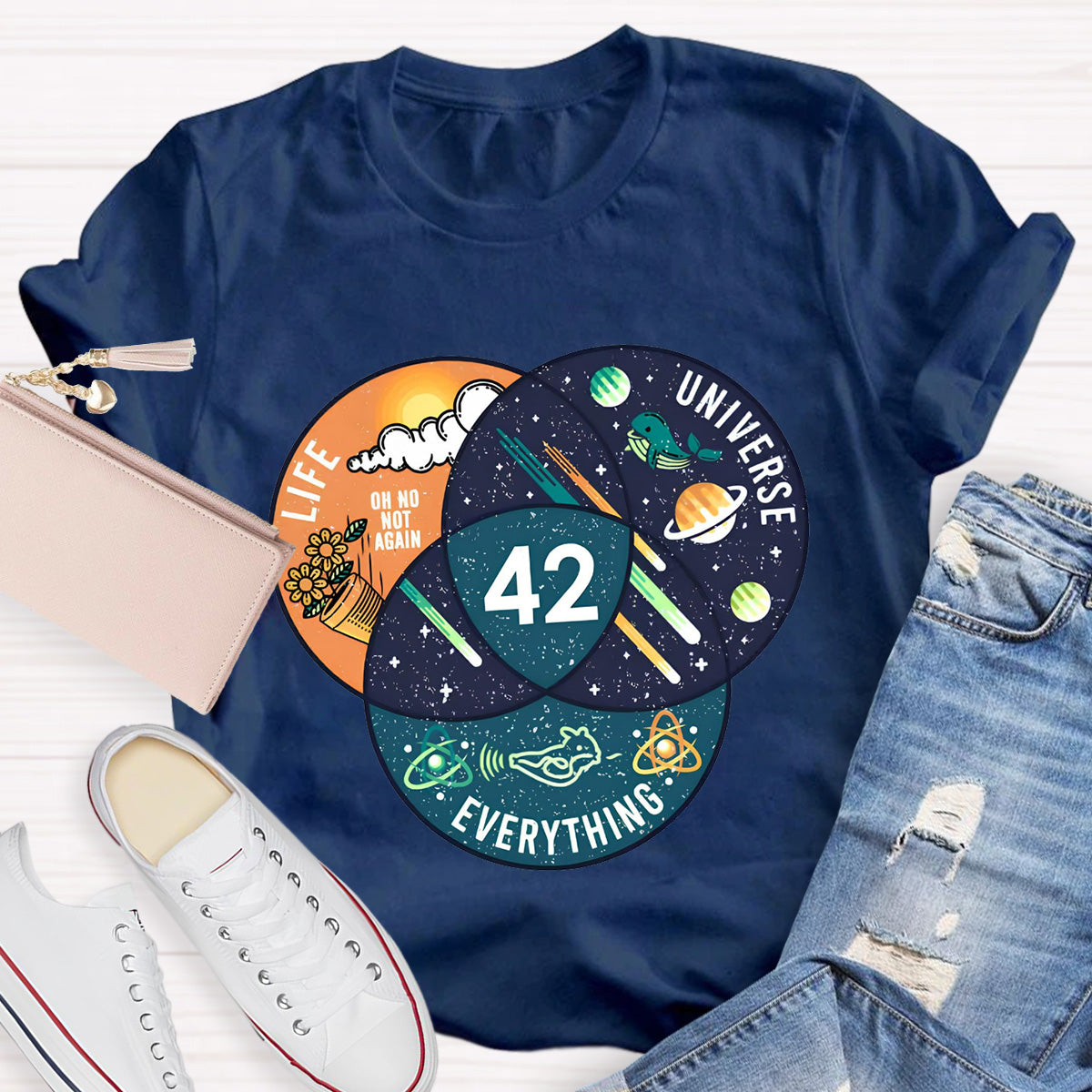 42 Answer To Life Universe And Everything Essential Teacher T-Shirt