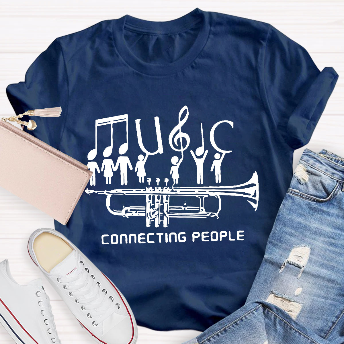 Music Connecting People Teacher T-Shirt
