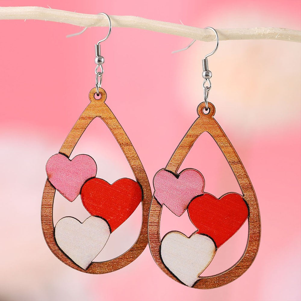 Water Drop Heart Earrings For Valentine'S Day