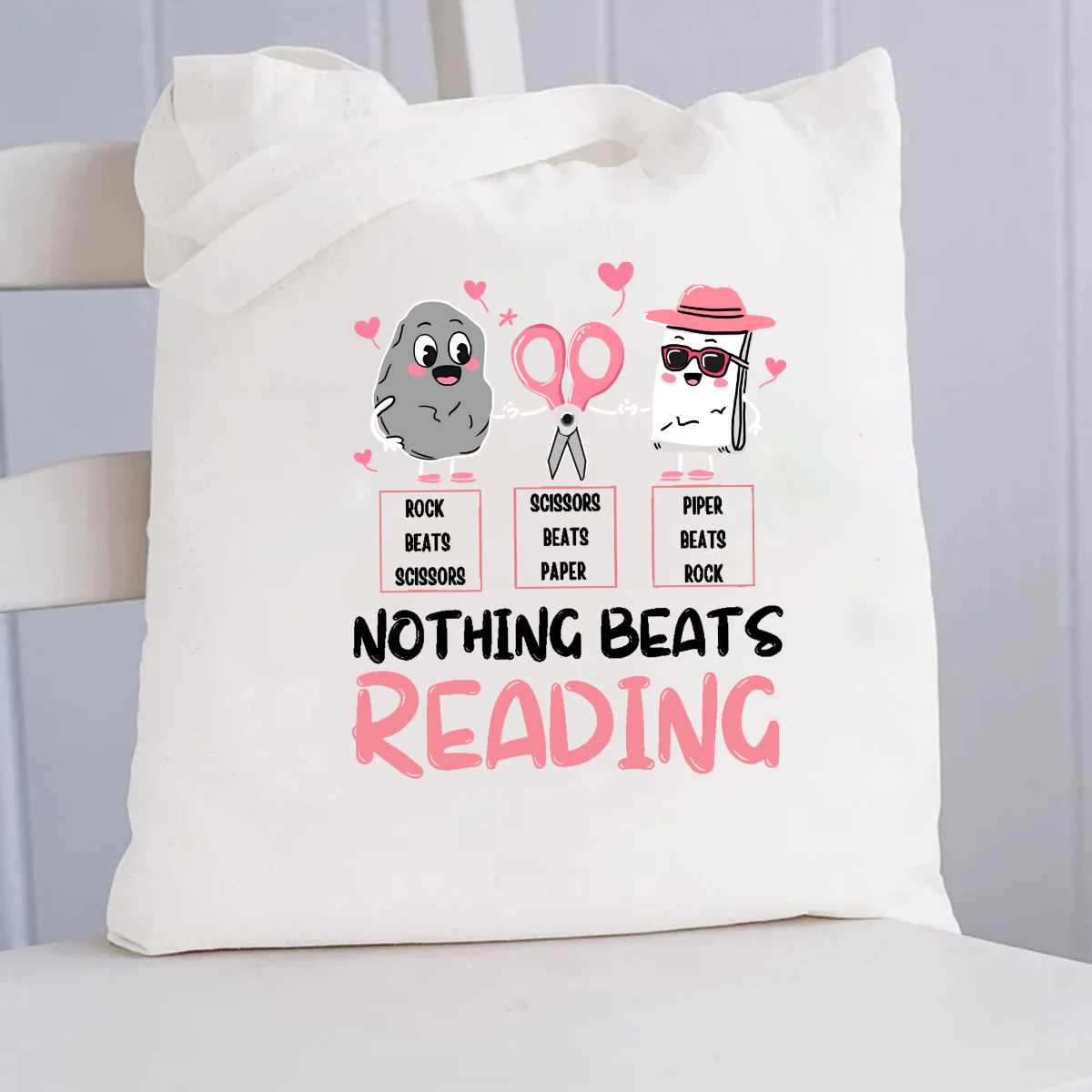 Nothing Beats Reading Canvas Tote Bag
