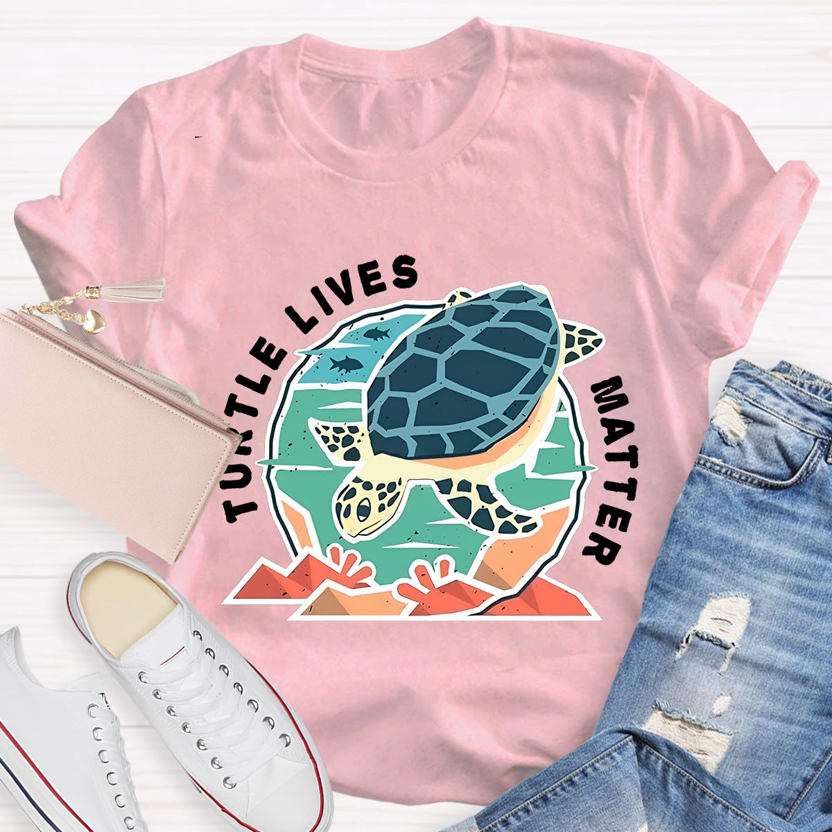 Turtle Lives Matter Teacher T-Shirt