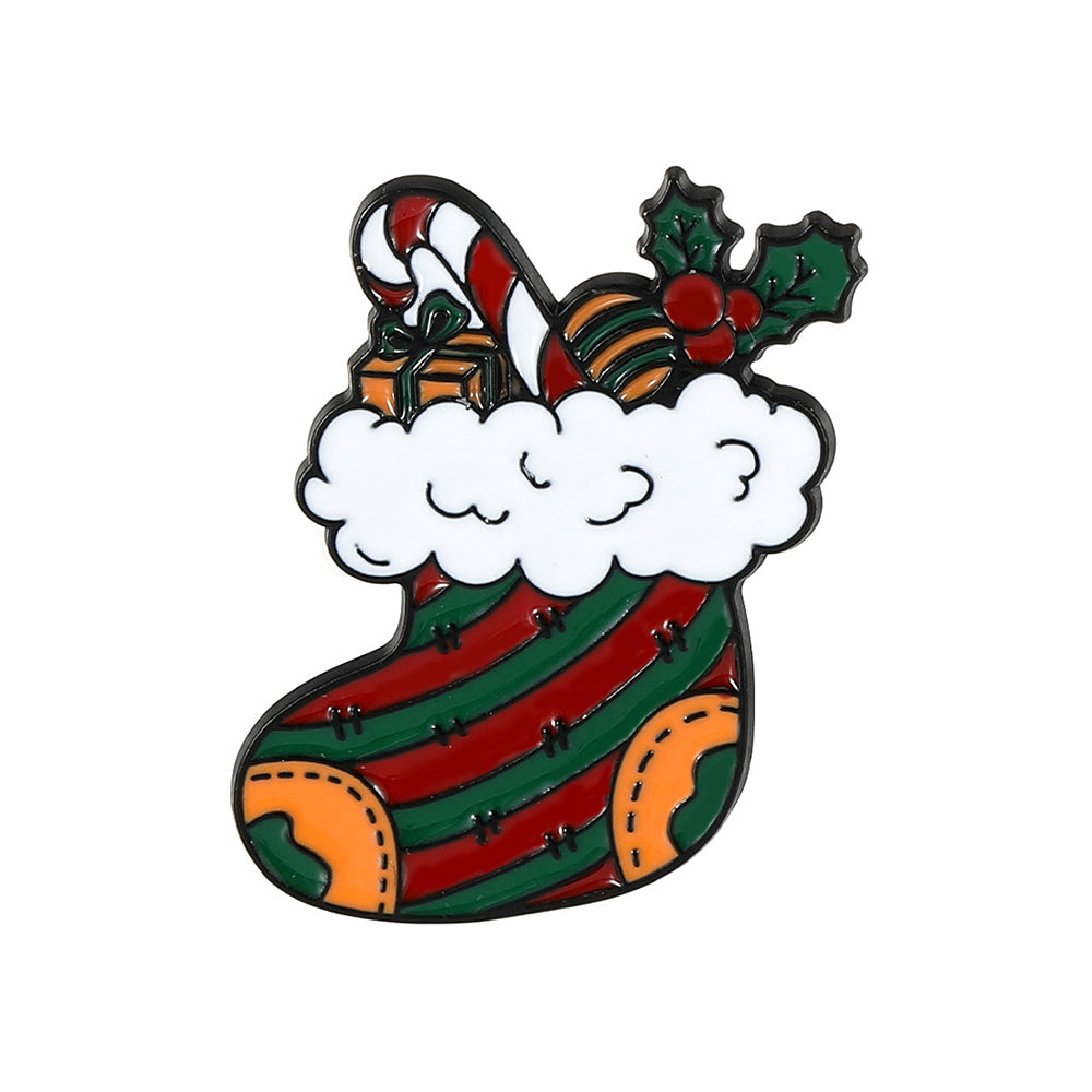 Christmas Brooch Santa Claus Snowflake Bell Gift