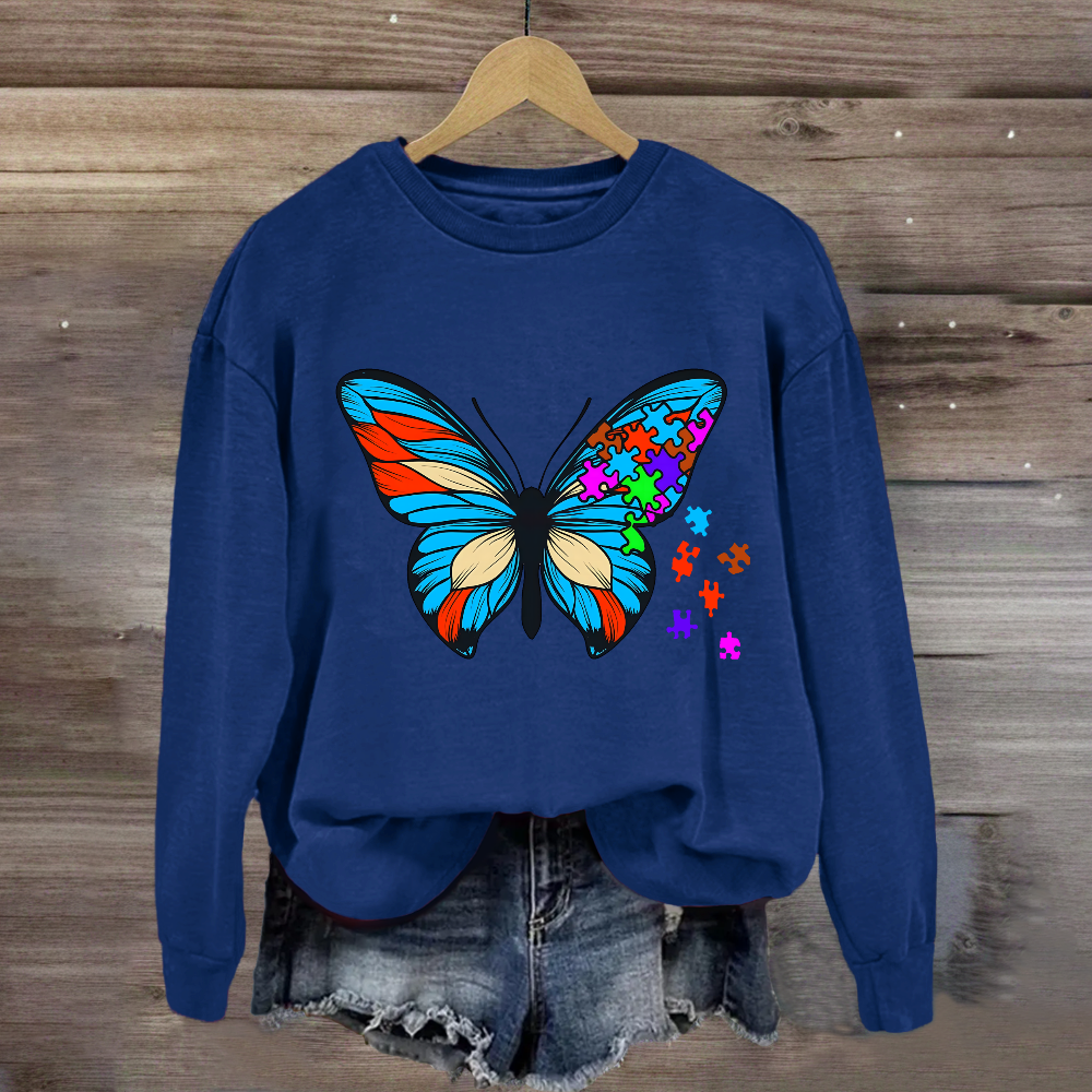 Butterfly Autism Awareness Day Promoting Love And Acceptance Sweatshirt