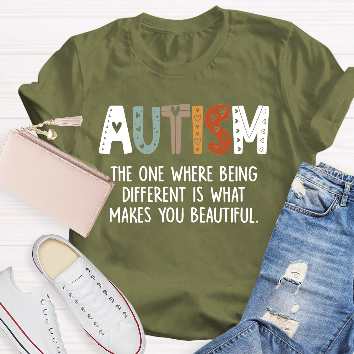 Autism The One Where Being Different Is What Make You Beautiful T-Shirt