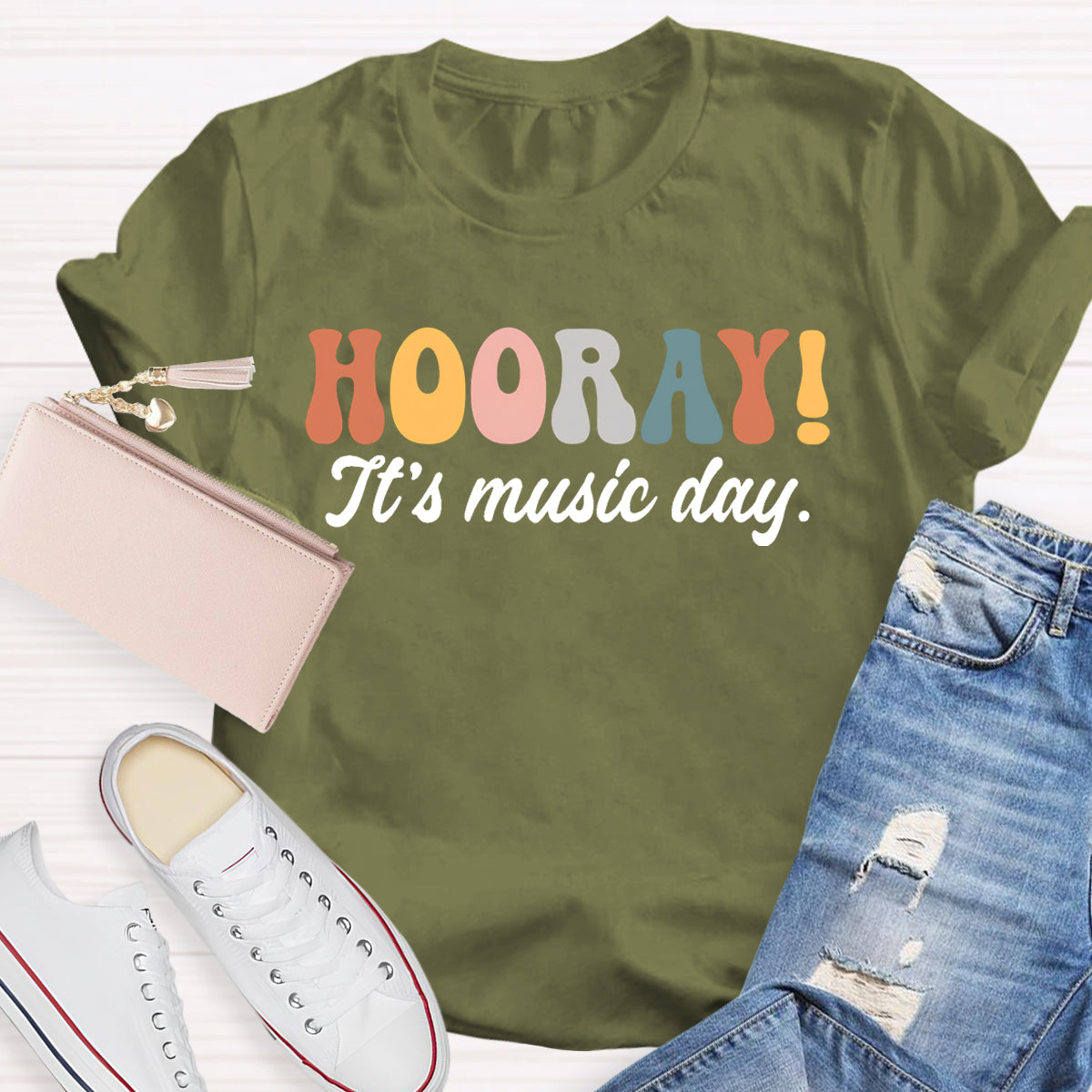 Hooray It's Music Day Teacher T-Shirt