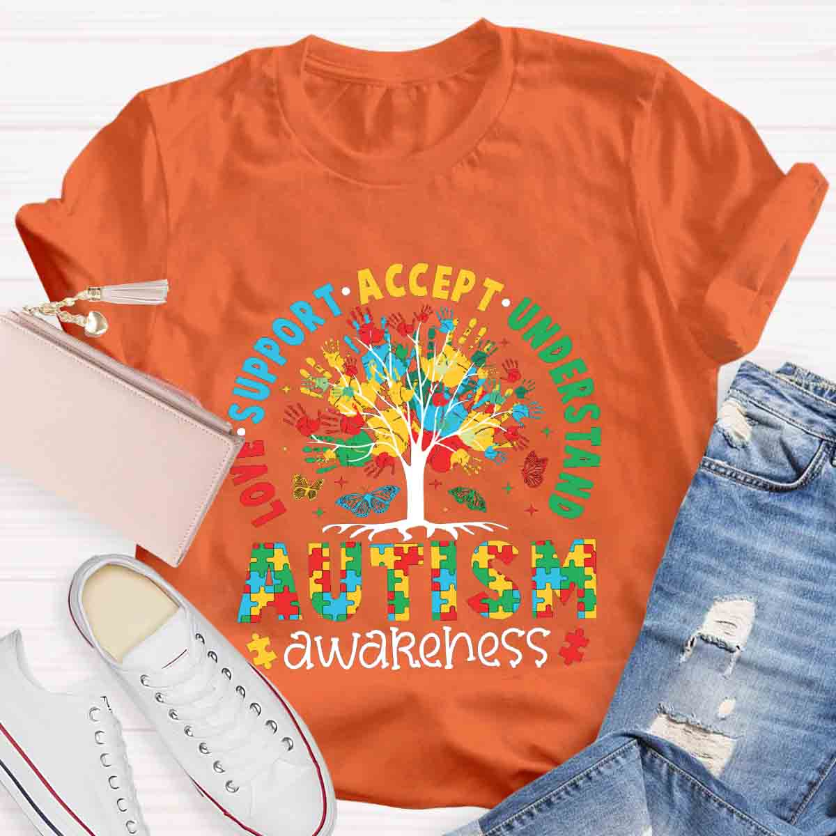 Love Support Accept Understand Teacher T-Shirt