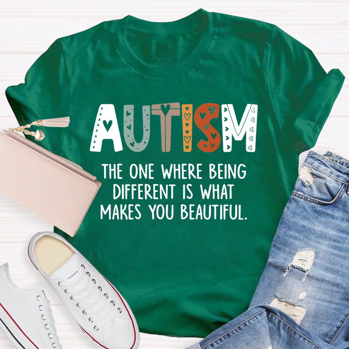 Autism The One Where Being Different Is What Make You Beautiful T-Shirt