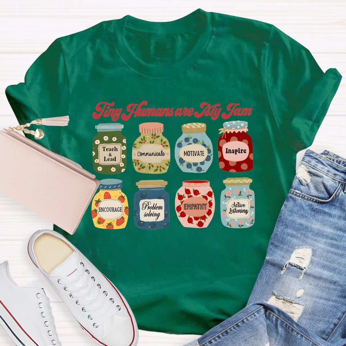 Tiny Human Are My Jam Teacher T-Shirt