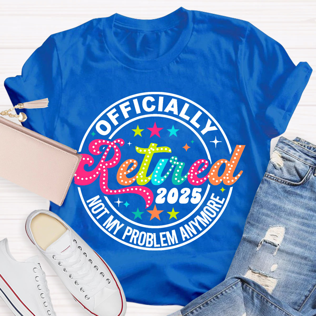 Personalize Year Retired Star Teacher T-Shirt