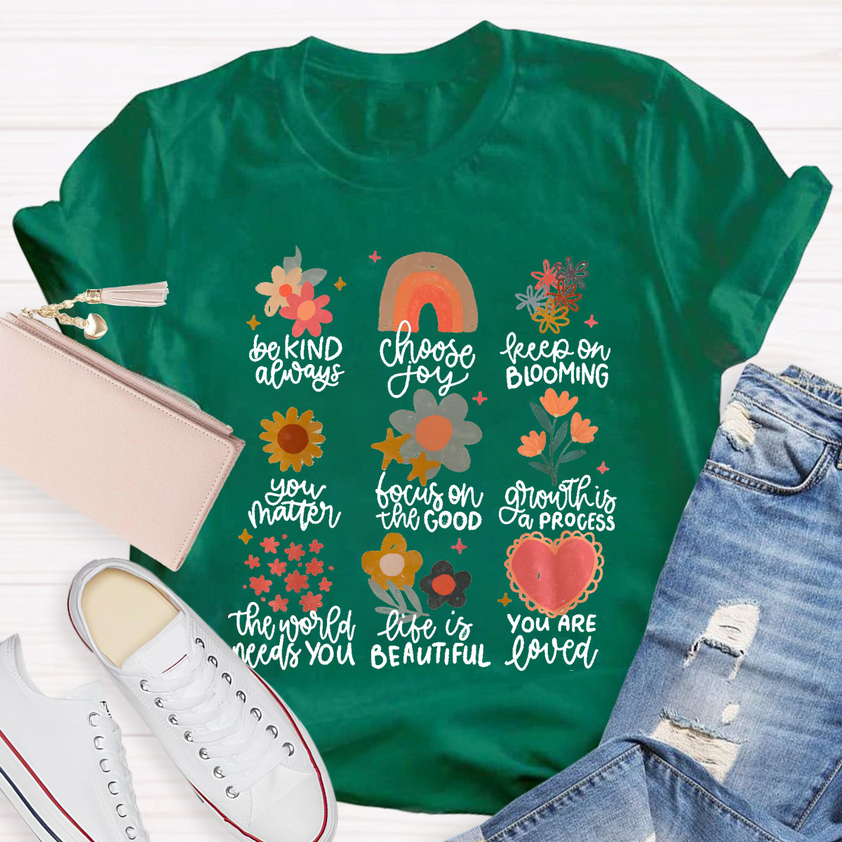 Be Kind Always Choose Joy Floral T-Shirt