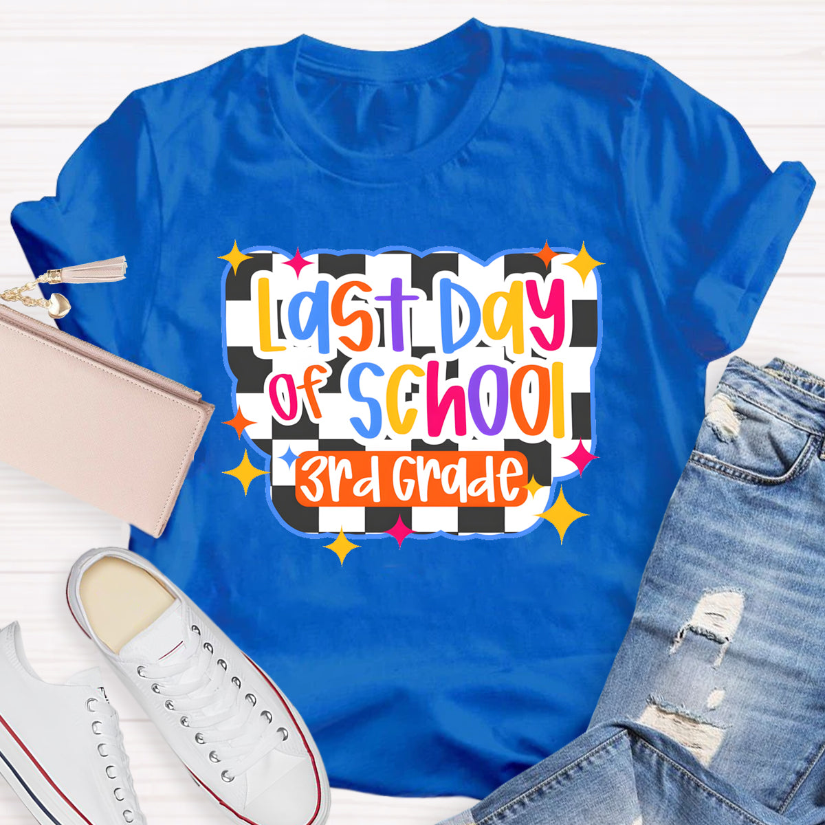 Personalize Grade Last Day Of School Teacher T-Shirt