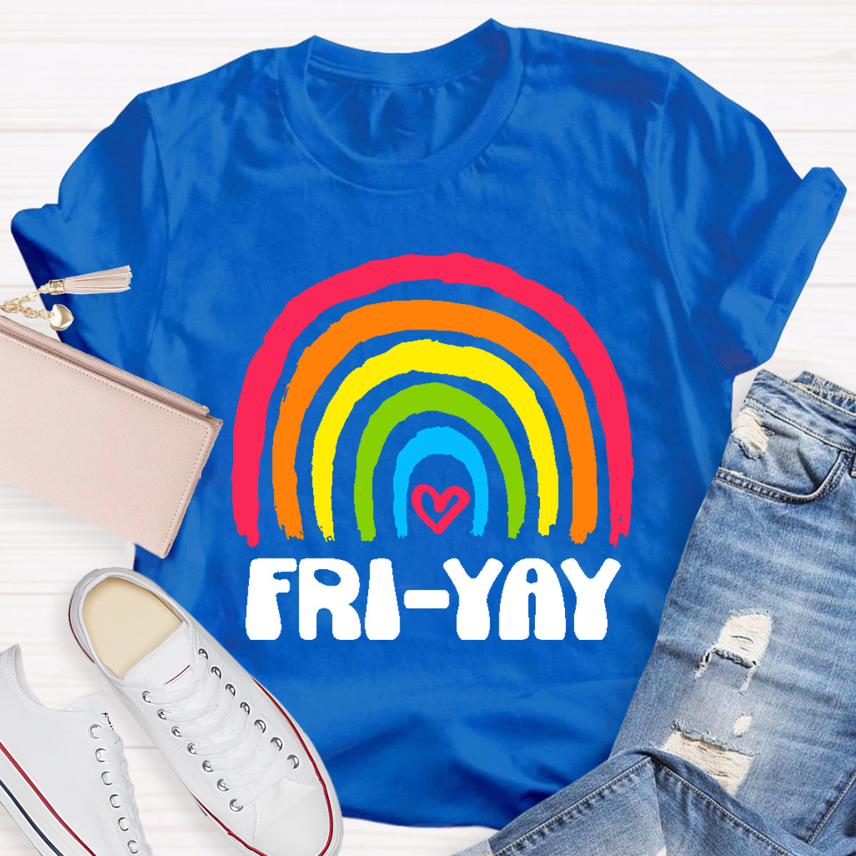 Friyay Rainbow Teacher T-Shirt