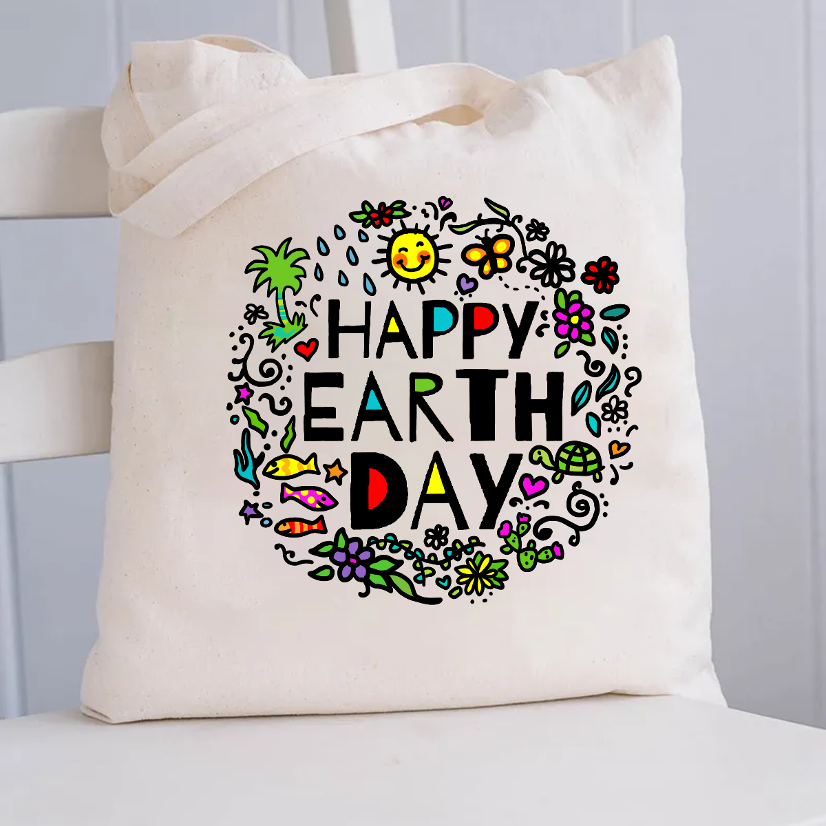 Happy Earth Day Canvas Tote Bag