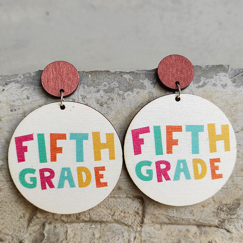 Colorful Letter Semester Grade Earrings