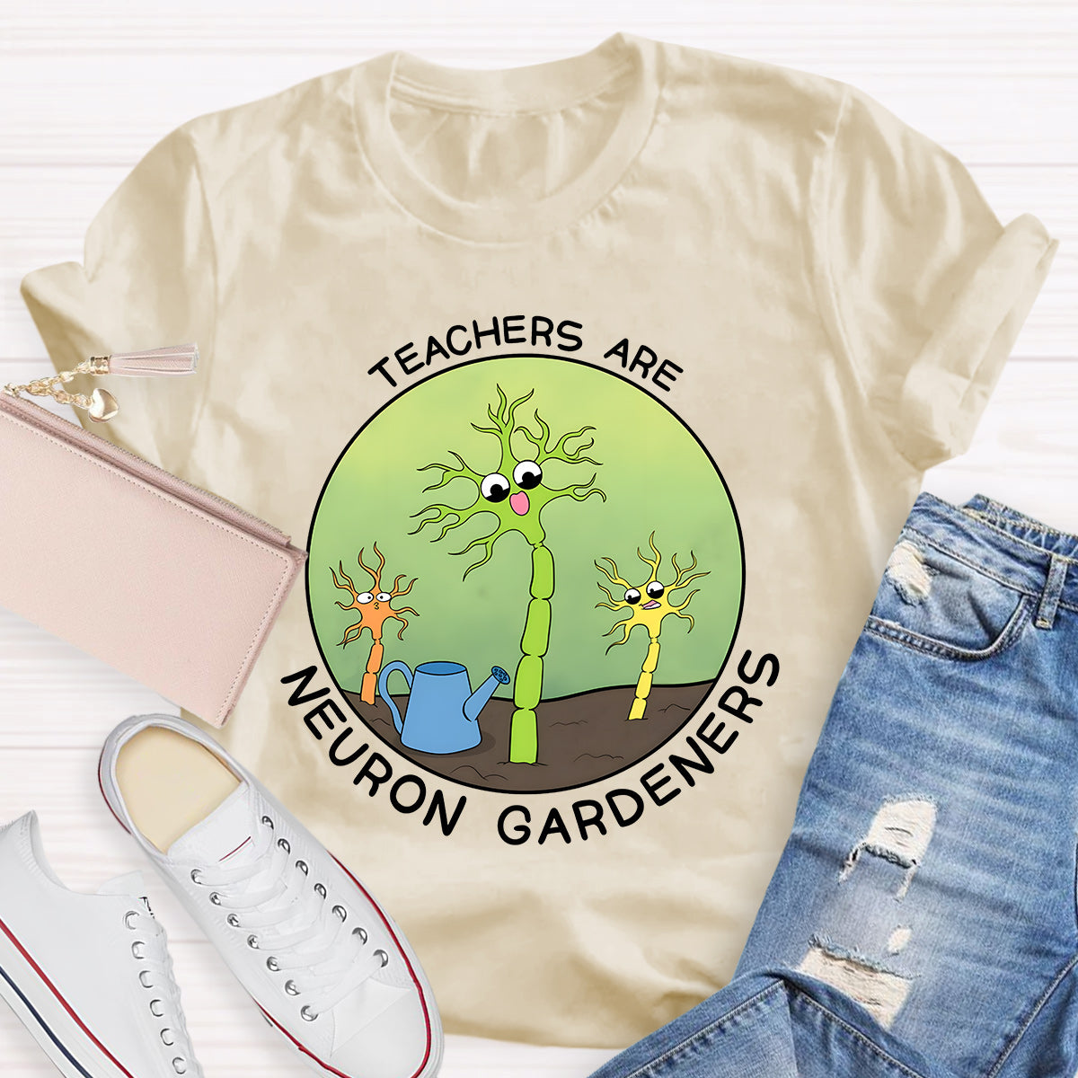 Teachers Are Neuron Gardeners Teacher T-Shirt