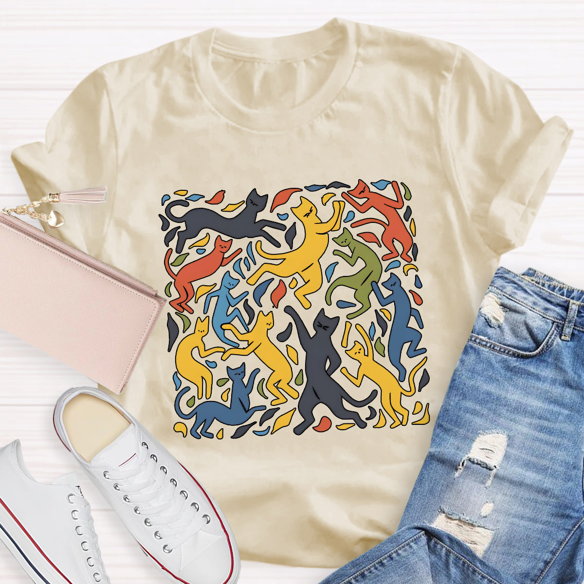 The Dance Inspired Cat Art Teacher T-Shirt