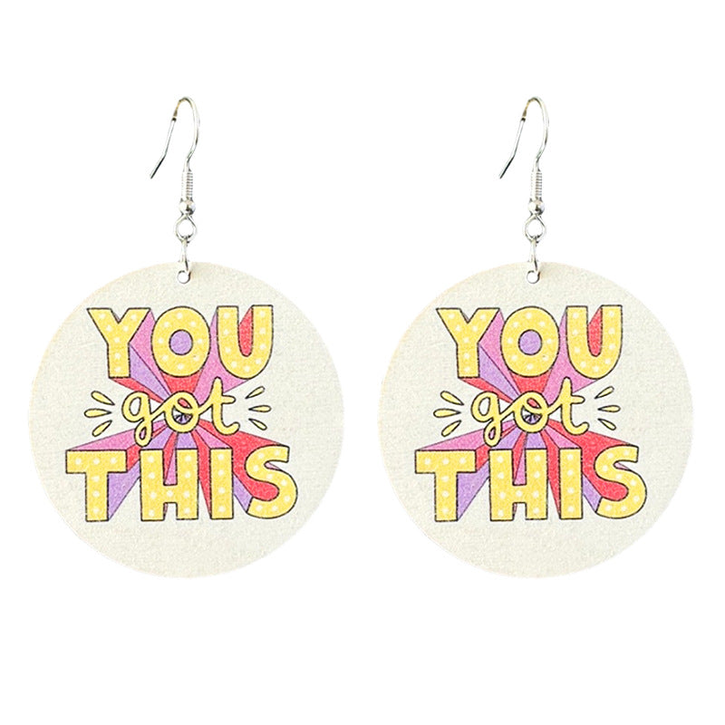 Teacher'S Last Day Teast Day Wooden Earrings