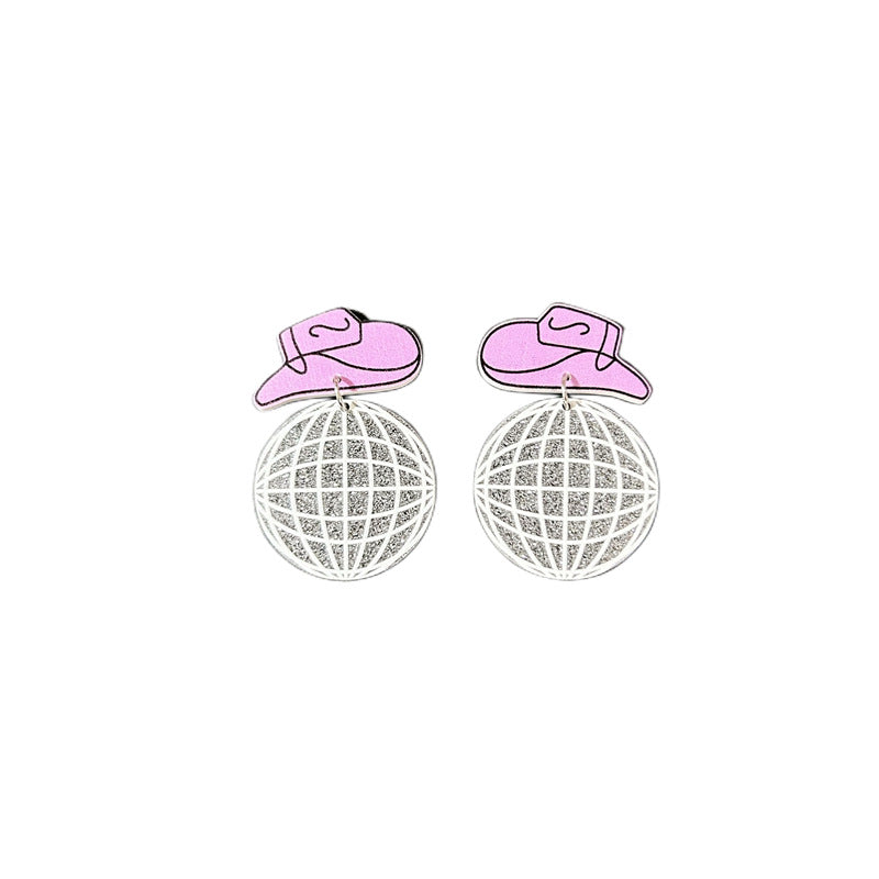 American Festive Decorations Disco Ball Earrings