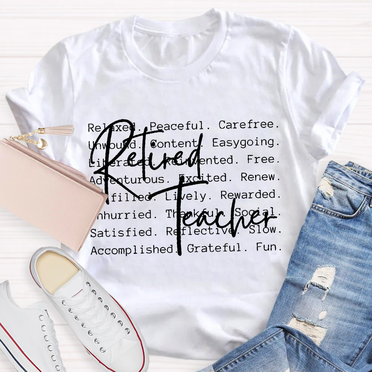 Retired Teacher Relaxed  Teacher T-Shirt