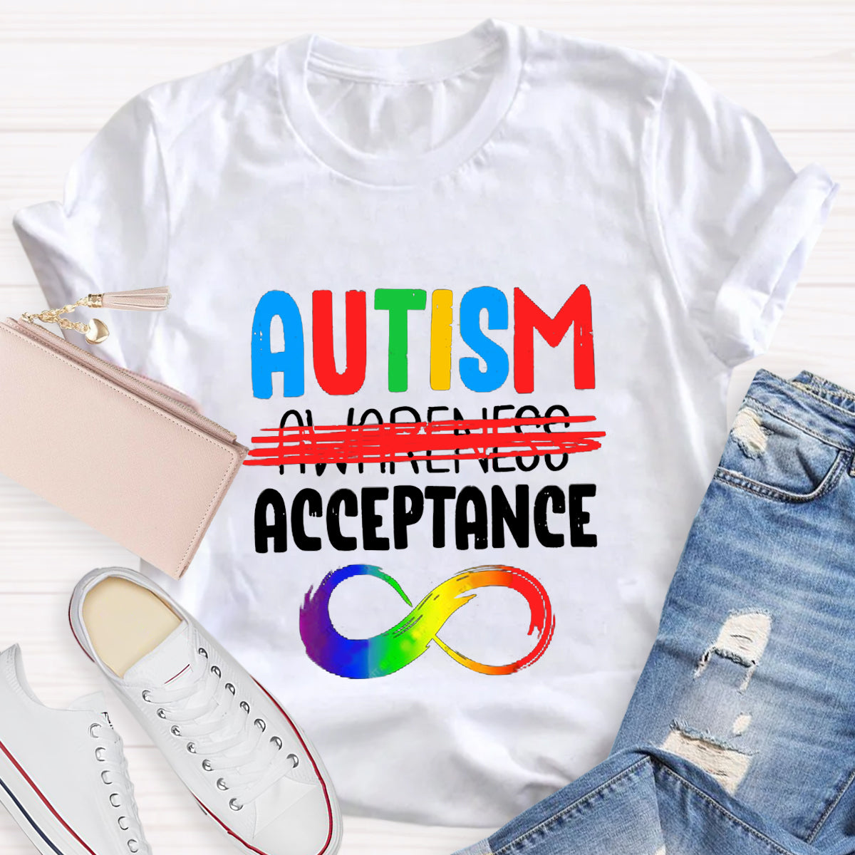 Autism Acceptance Infinity Symbol T-Shirt