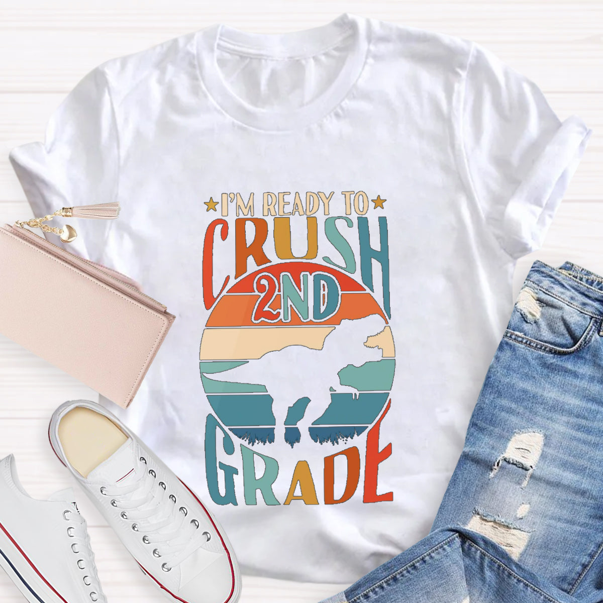 Personalized Grade I‘M Ready To Crush 2nd Grade Teacher T-Shirt