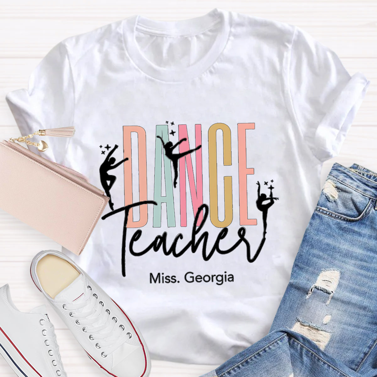 Personalized Name Dance Teacher T-Shirt