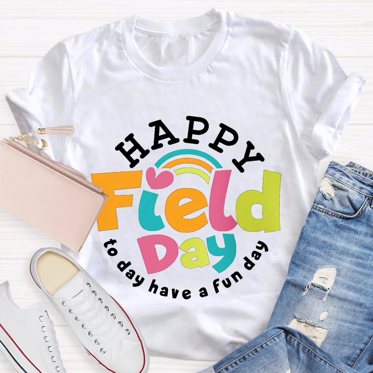 Happy Field Have A Fun Day Teacher T-Shirt