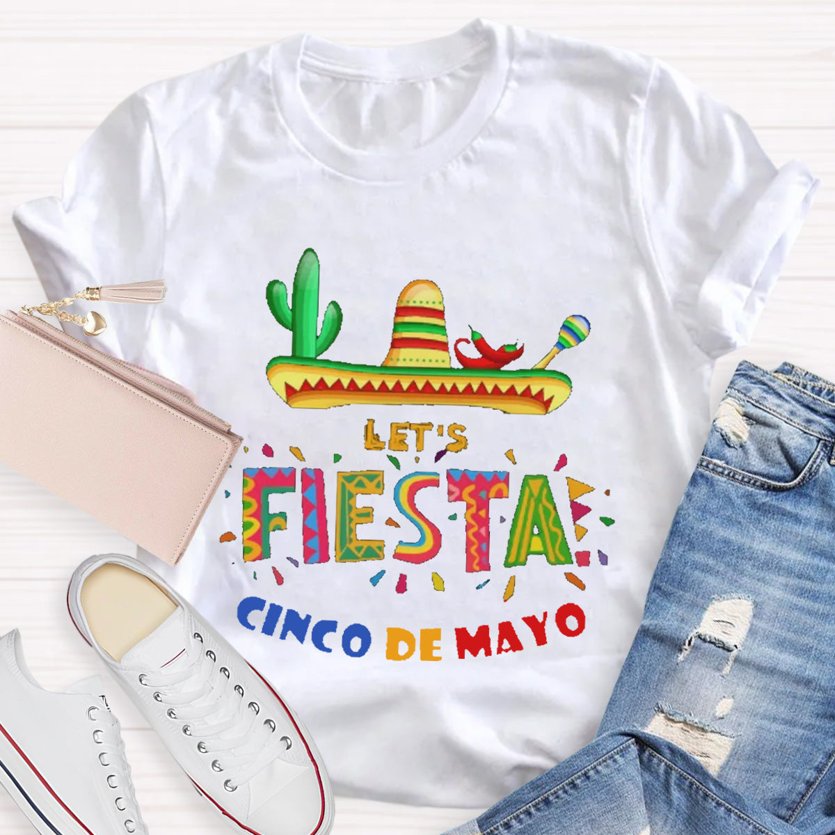 Let's Fiesta Cinco De Mayo Teacher T-Shirt