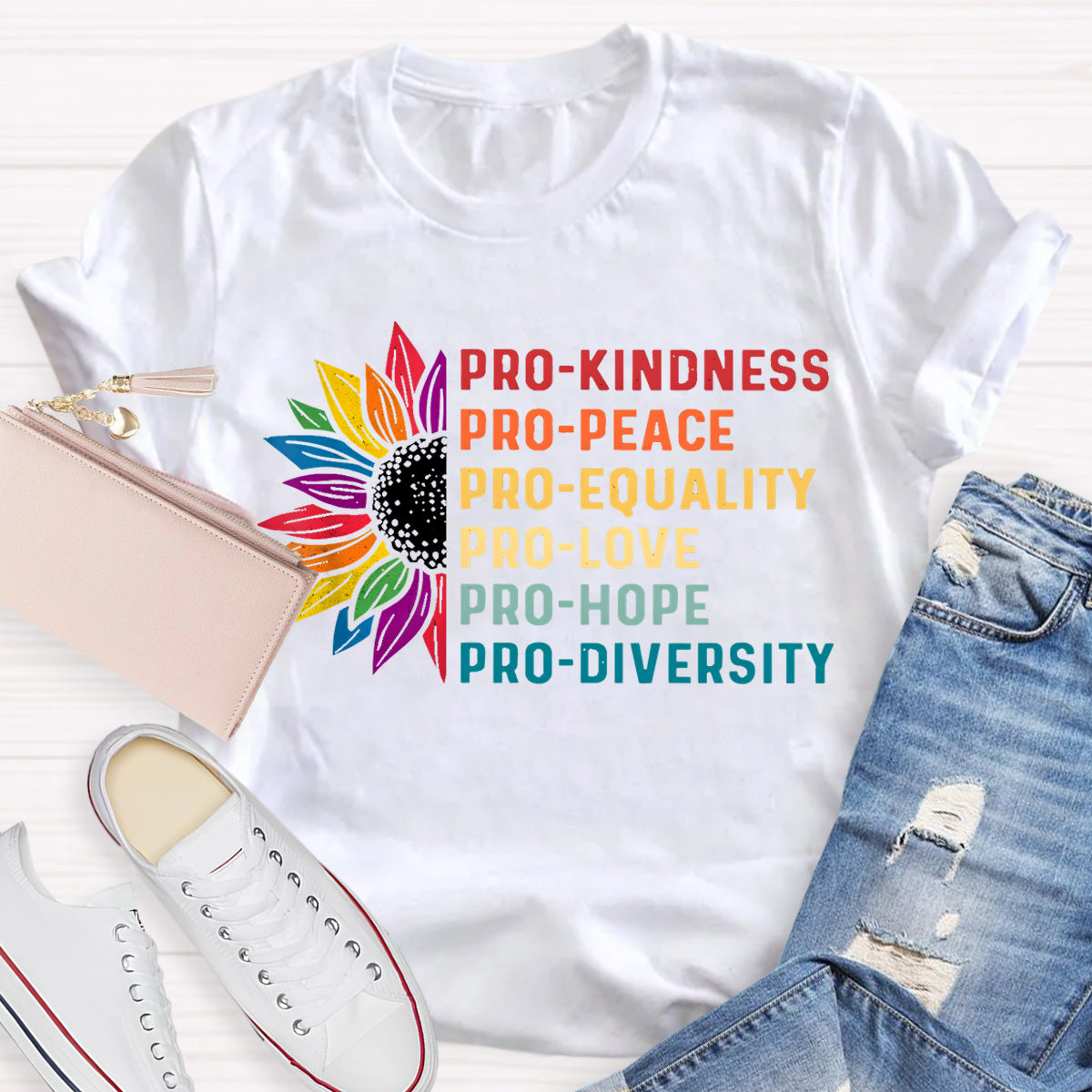 Pro Kindness Pro Hope Teacher T-Shirt