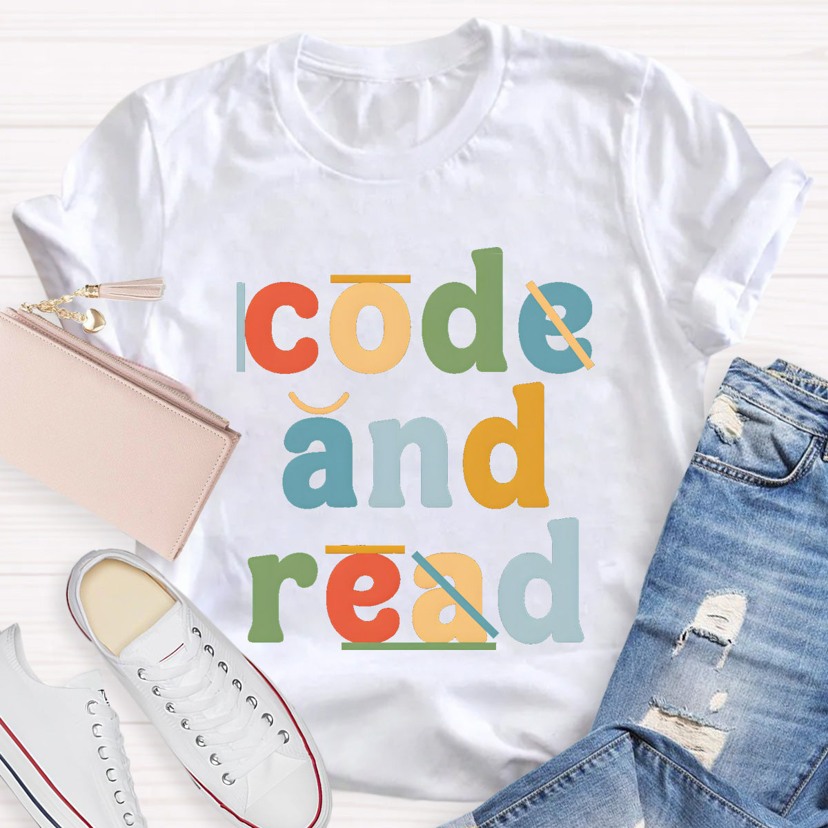 Code And Read Crammer Teacher T-Shirt