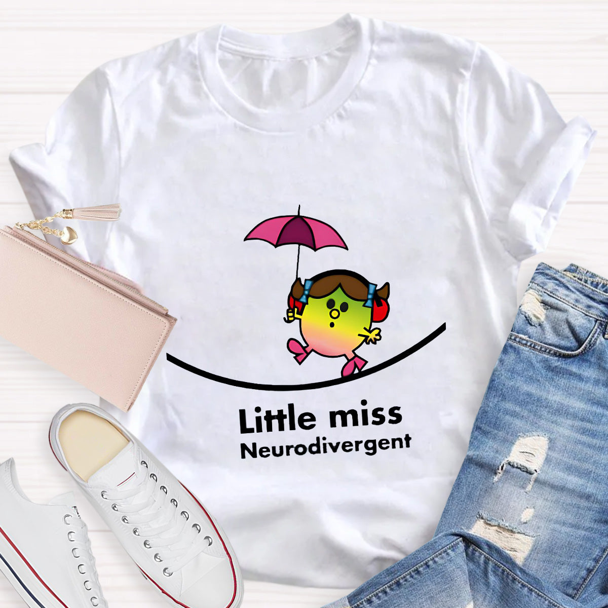 Neurodivergent Little Miss Teacher T-Shirt