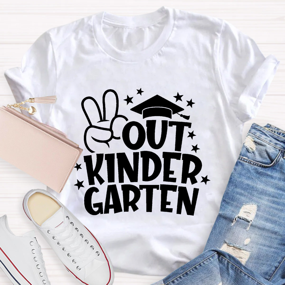 Personalized Grade Out Kinder Garten Teacher T-Shirt
