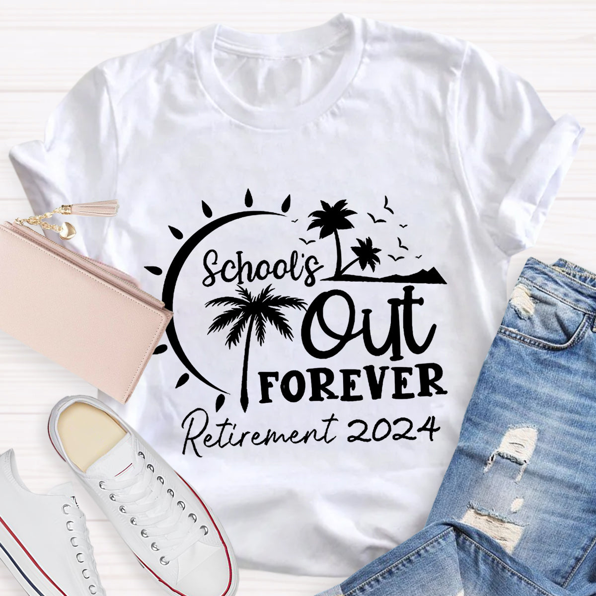 Personalized Retirement Time School's Out Forever T-Shirt
