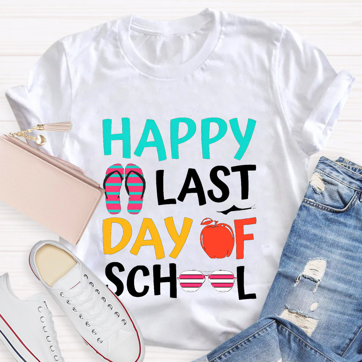 Happy Last Day Of School Beach Summer T-Shirt