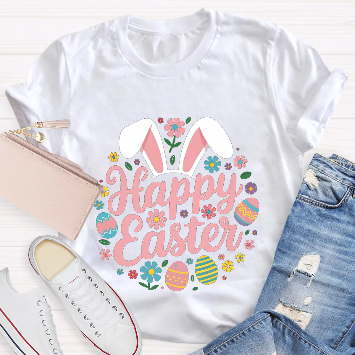 Happy Easter Bunny Teacher T-Shirt