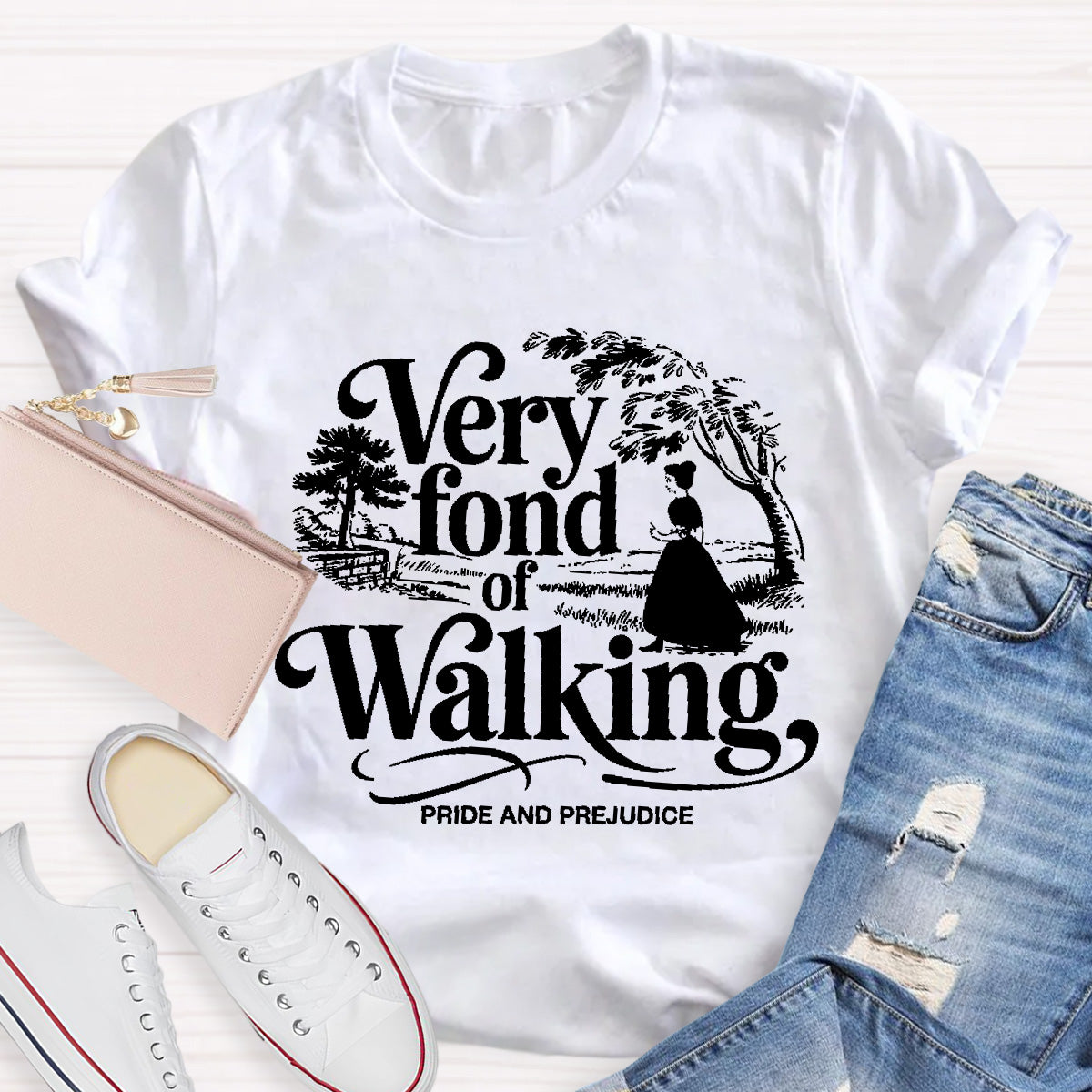 Very Fond Of Walking Teacher T-Shirt
