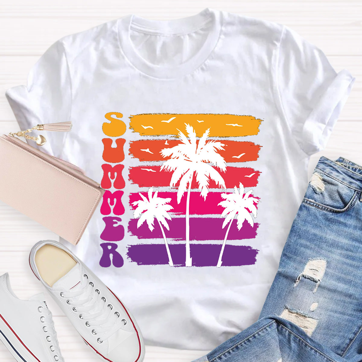 Summer Beach Teacher T-Shirt
