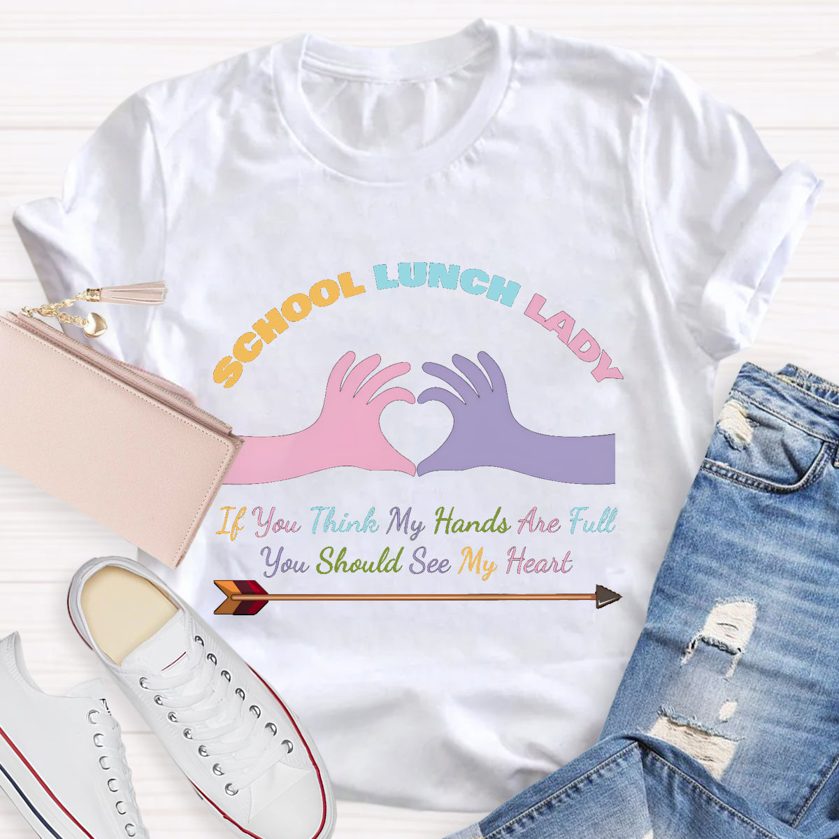 School Lunch Lady You Should See My Heart Teacher T-Shirt