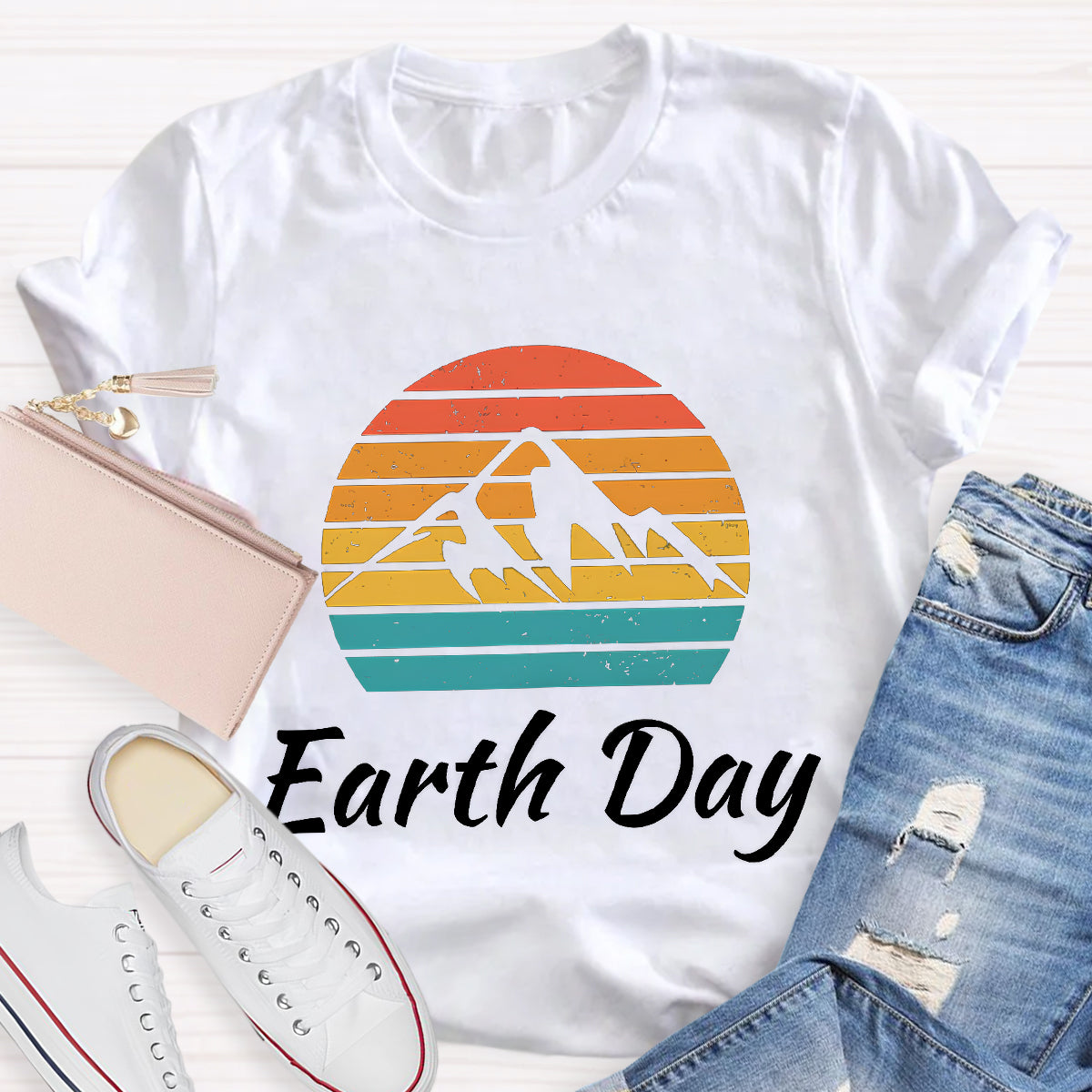Earth Day Retro Prints T-Shirt