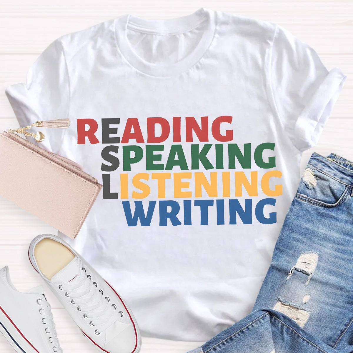 Read Speak Listen Write ESL Teacher T-Shirt