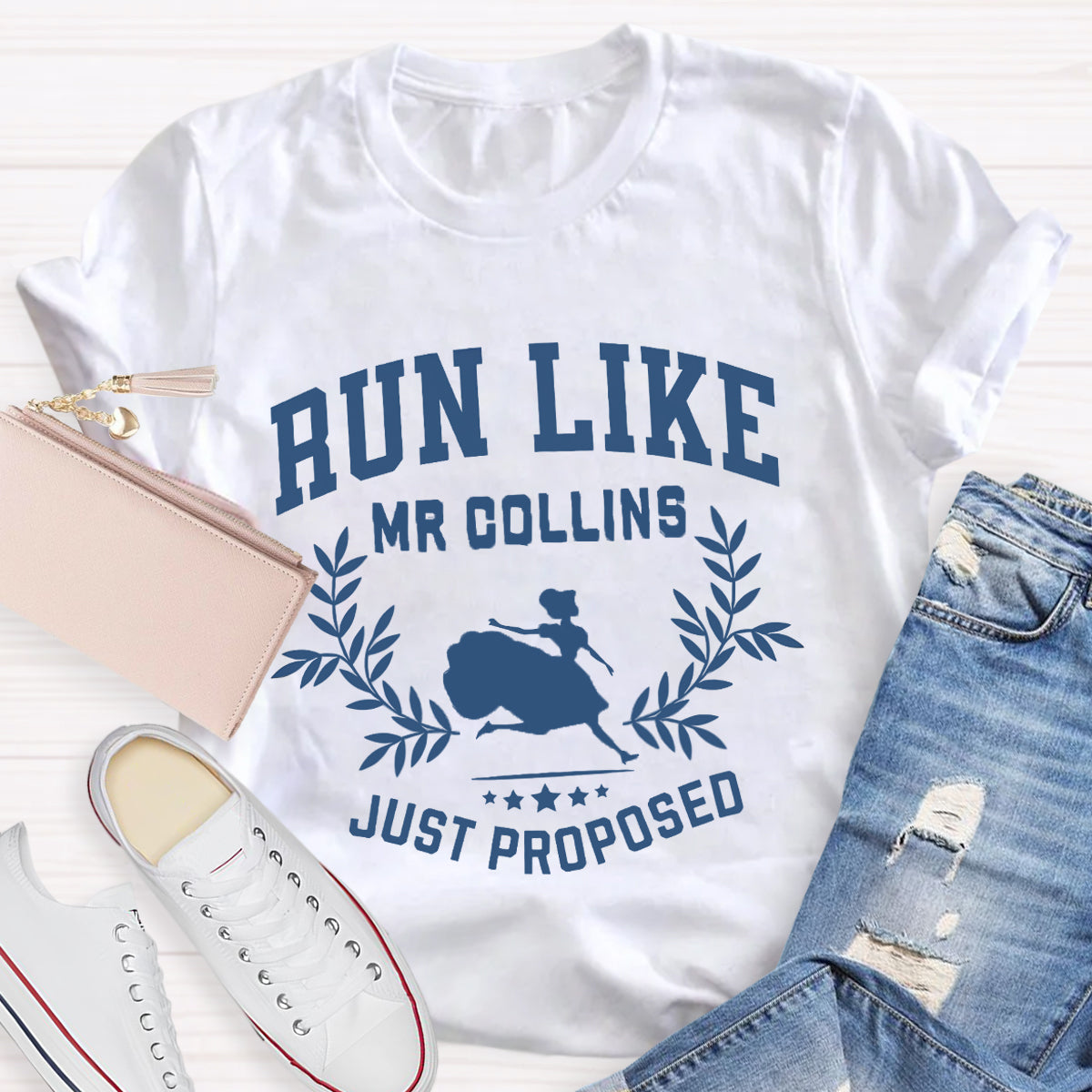 Run Like Mr Collins Just Proposed Teacher T-Shirt