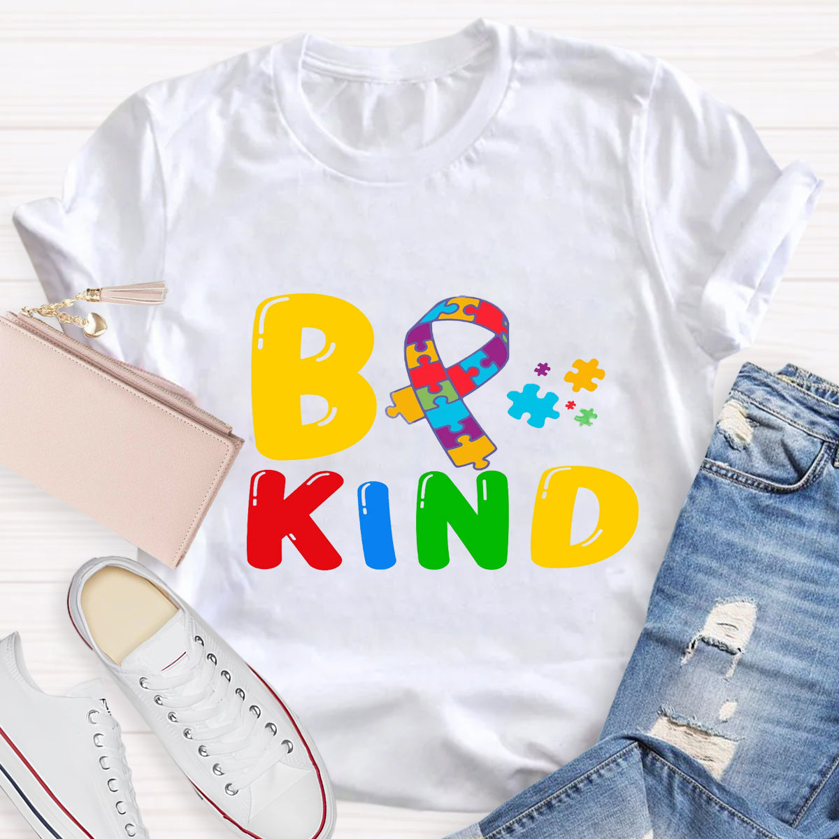 Be Kind Autism Puzzle T-Shirt