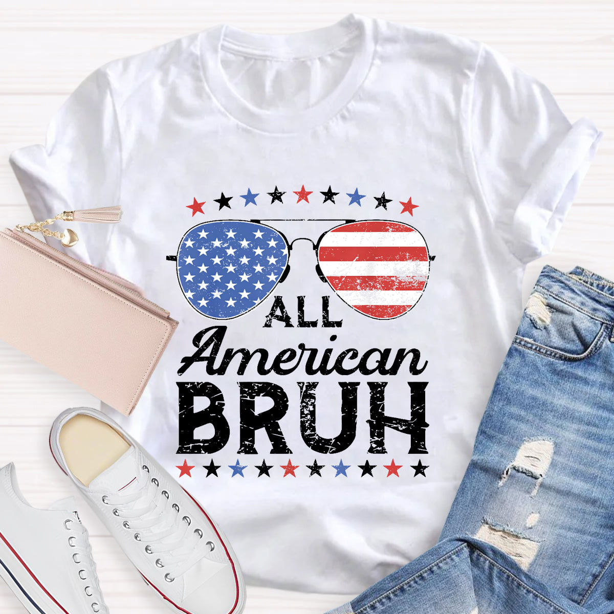 All American Bruh Teacher T-Shirt