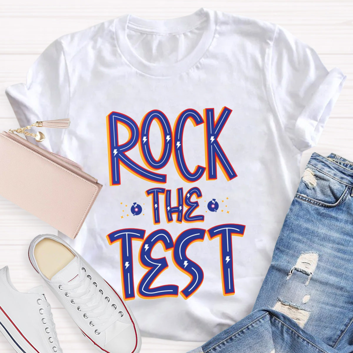 Rock The Test Teacher T-Shirt