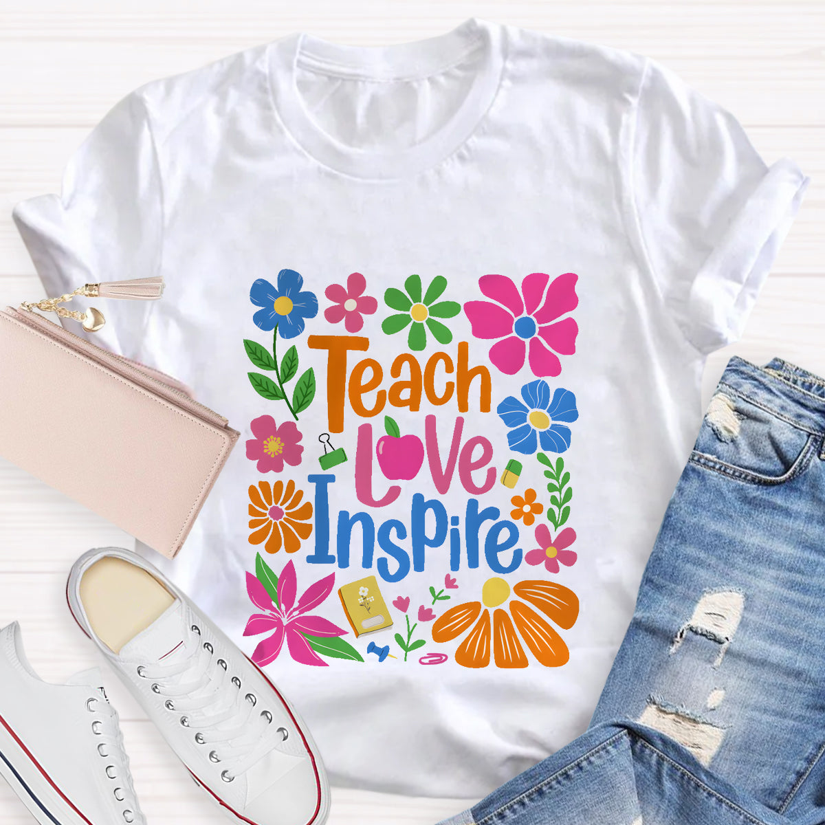Teach Love Inspire Teacher T-Shirt