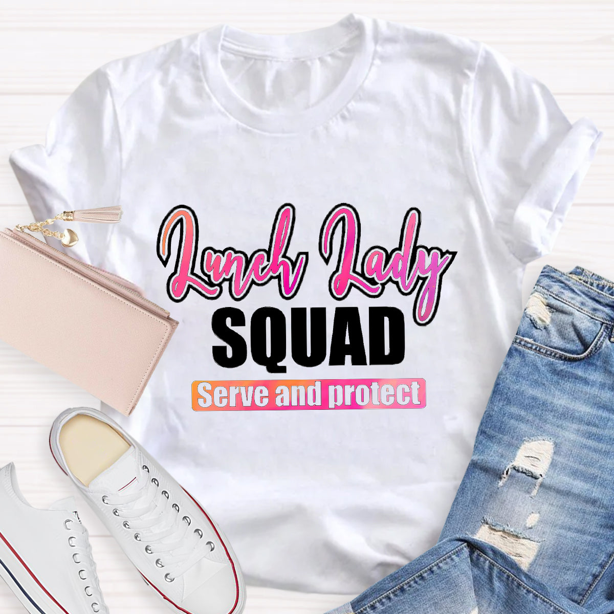 Lunch Lady Squad Serve And Protect T-Shirt